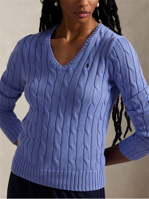 Cable knit sweater with logo RALPH LAUREN | 211971870005